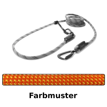 EASYLONG Hundeleine TWIST - L - 3m - orange mit gelben Punkten